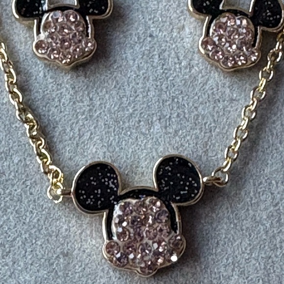 🐹 DISNEY X BAUBLEBAR MICKEY & MINNEY MOUSE NECKLACE & EARRING SET 🐹 NWT 🐹 - Picture 8 of 16